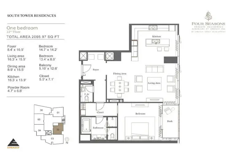 Embassy One Residences Layouts