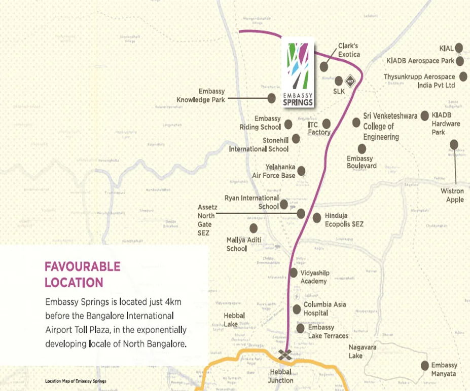 Embassy Springs Location Map